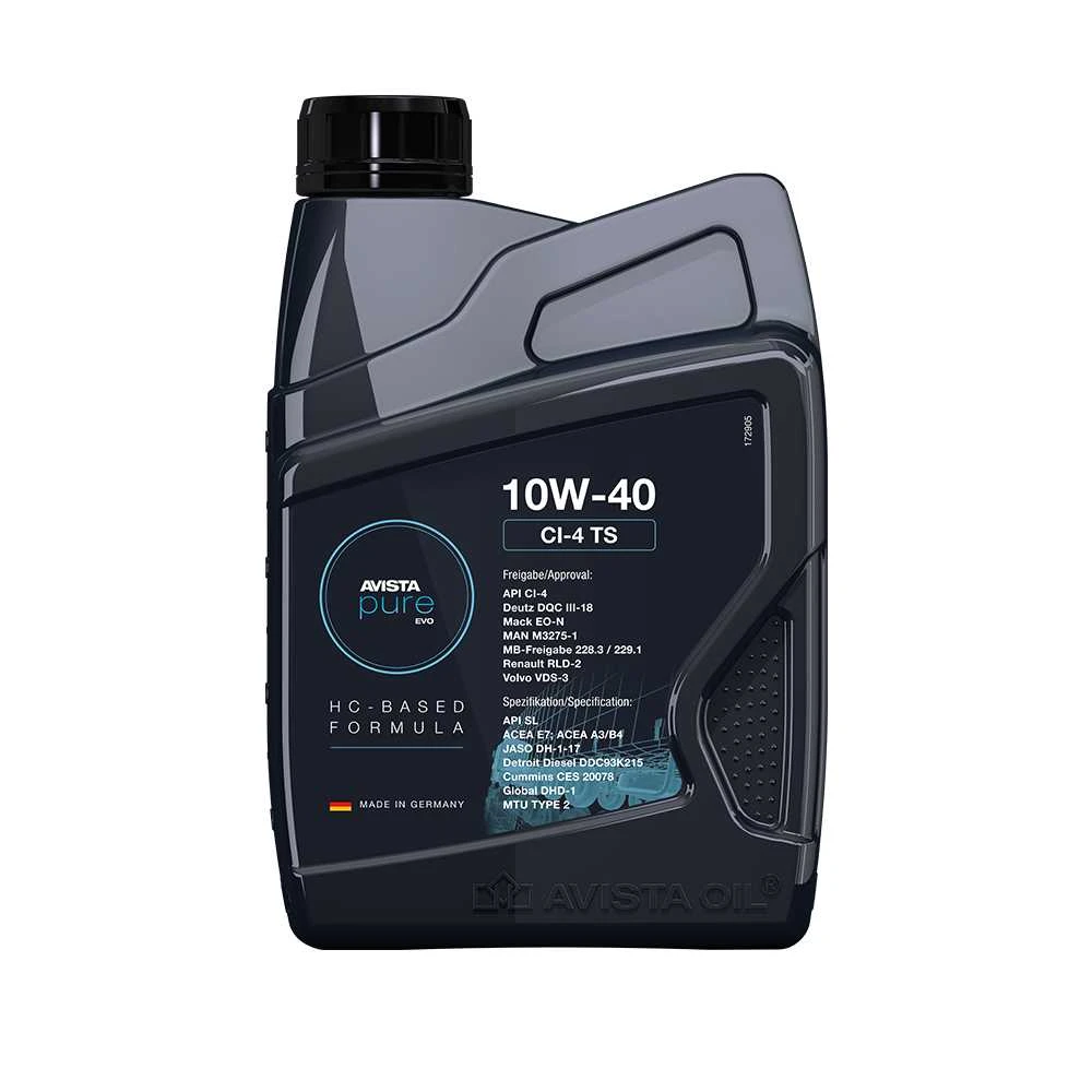 Изображение Масло моторное AVISTA PURE EVO CI-4 TS 10W-40 1л 153282 Масло моторное AVISTA PURE EVO CI-4 TS 10W-40 1л 153282