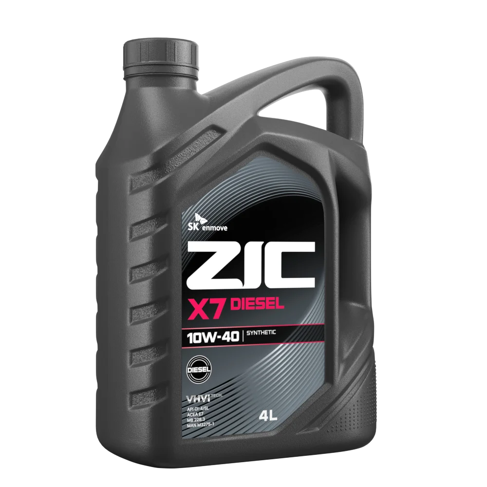 Изображение Масло моторное ZIC X7 DIESEL 10W-40 4л 162607 Масло моторное ZIC X7 DIESEL 10W-40 4л 162607
