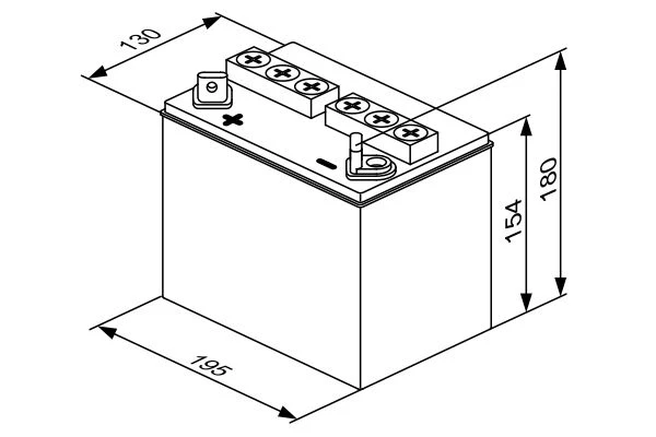 Изображение Стартерная аккумуляторная батарея BOSCH 0 092 M4F 580 Стартерная аккумуляторная батарея BOSCH 0 092 M4F 580