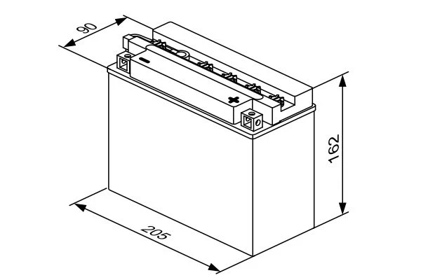 Изображение Стартерная аккумуляторная батарея BOSCH 0 092 M4F 480 Стартерная аккумуляторная батарея BOSCH 0 092 M4F 480