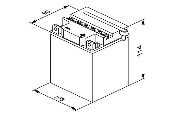 Изображение Стартерная аккумуляторная батарея BOSCH 0 092 M4F 200 Стартерная аккумуляторная батарея BOSCH 0 092 M4F 200