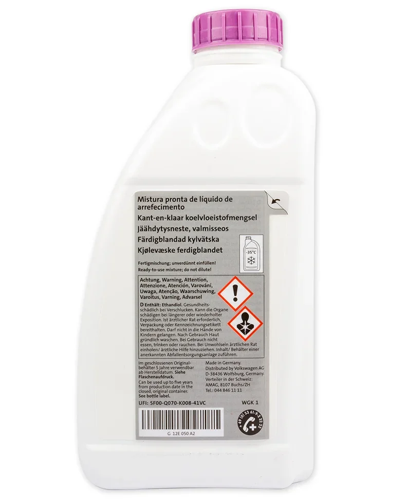 Изображение Антифриз готовый Volkswagen Antifreeze G12, NM VAG G12E050A2 Антифриз готовый Volkswagen Antifreeze G12, NM VAG G12E050A2