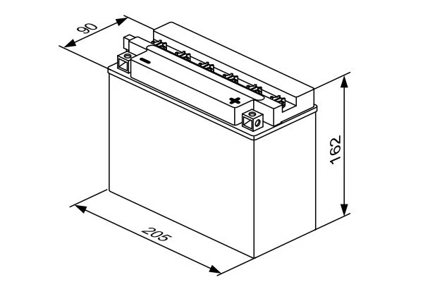Изображение Стартерная аккумуляторная батарея BOSCH 0 092 M4F 470 Стартерная аккумуляторная батарея BOSCH 0 092 M4F 470
