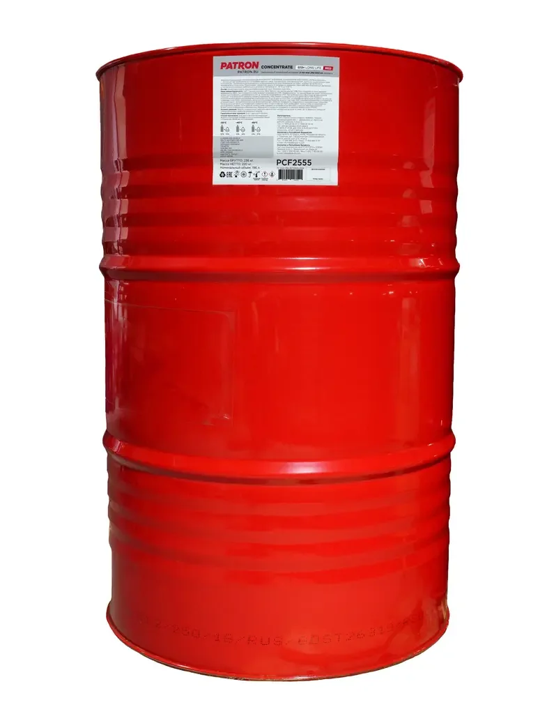 Антифриз (концентрат) 236кг (196л) - красный PATRON RED G12+, TL 774-D/F, G012A8DA1, G012A8FA1, WSS-M97B44-D, 6277M, MAN 324 SNF, MB 325.3, 1940663, 1381080 PATRON PCF2555