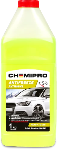 Изображение Антифриз G11 готовый 1kg желтый, 0.9л CHEMIPRO CH066 Антифриз G11 готовый 1kg желтый, 0.9л CHEMIPRO CH066