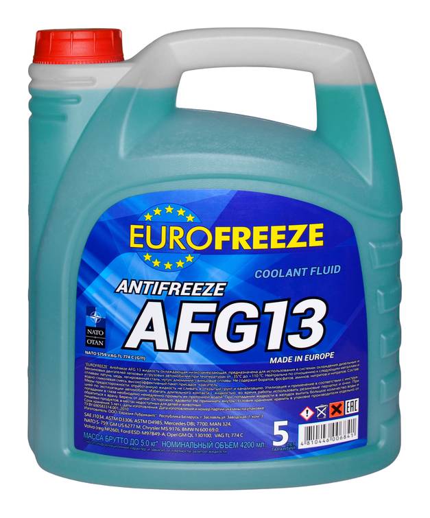 Антифриз зеленый Antifreeze AFG 13 4,8 кг Eurofreeze 52240