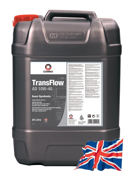 Масло моторное COMMA TRANSFLOW AD 10W-40 20л TFAD20L
