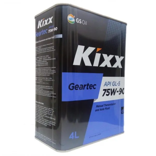 Изображение Трансмиссионное масло KIXX GEARTEC GL-5 75W-90 4л L296244TE1 Трансмиссионное масло KIXX GEARTEC GL-5 75W-90 4л L296244TE1