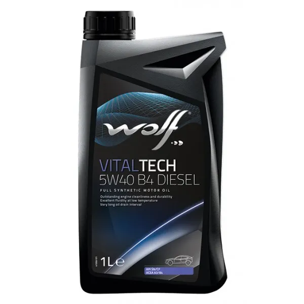 Изображение Масло моторное WOLF VITALTECH B4 DIESEL 5W-40 1л 26116/1 Масло моторное WOLF VITALTECH B4 DIESEL 5W-40 1л 26116/1