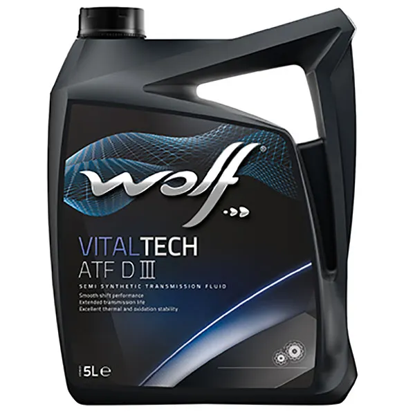 Изображение Трансмиссионное масло WOLF VITALTECH ATF DIII 5л 3006/5 Трансмиссионное масло WOLF VITALTECH ATF DIII 5л 3006/5