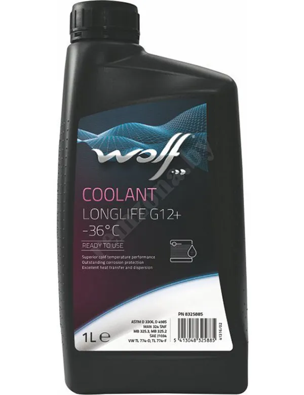 Изображение Антифриз G12+ красный Coolant Longlife 1 л WOLF 50101/1 Антифриз G12+ красный Coolant Longlife 1 л WOLF 50101/1