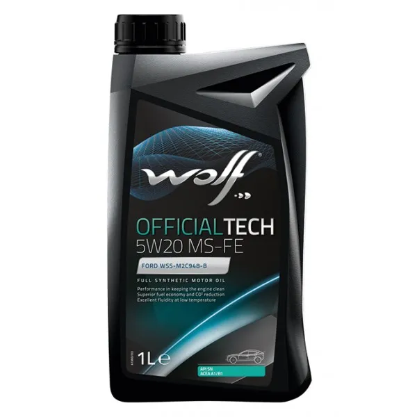 Изображение Масло моторное WOLF OFFICIALTECH MS-FE 5W-20 1л 65612/1 Масло моторное WOLF OFFICIALTECH MS-FE 5W-20 1л 65612/1
