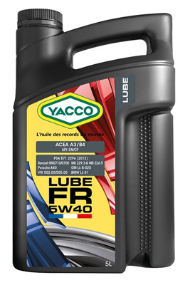 Масло моторное YACCO LUBE FR 5W-40 4л YACCO 5W40 LUBE FR/4