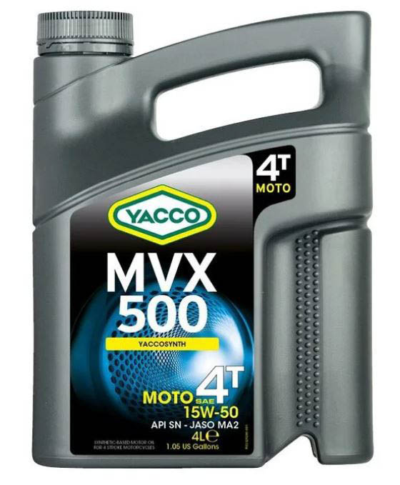 Масло моторное YACCO MVX 500 4T 15W-50 4л YACCO 15W50 MVX 500 4T/4