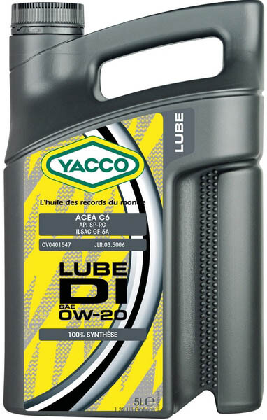 Масло моторное YACCO LUBE DI 0W-20 5л YACCO 0W20 LUBE DI/5