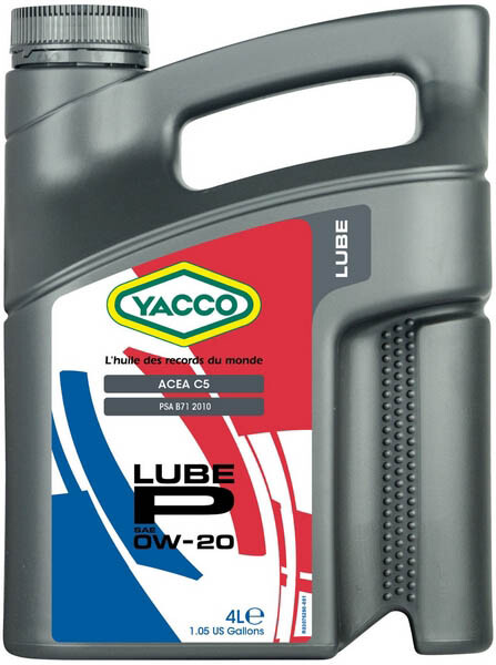 Масло моторное YACCO LUBE P 0W-20 4л YACCO 0W20 LUBE P/4