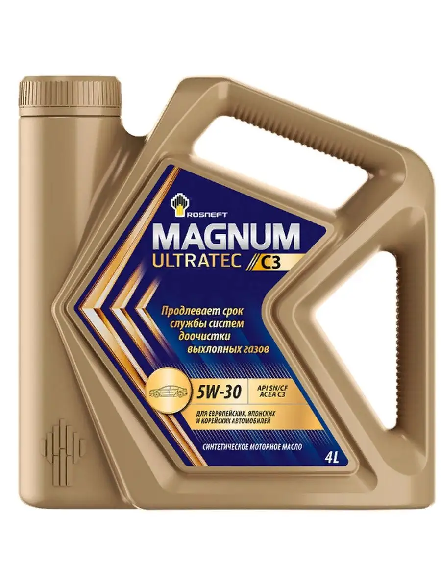 Масло моторное ROSNEFT MAGNUM ULTRATEC C3 5W-30 4л ROSNEFT 5W30 MAGNUM ULTRATEC C3/4