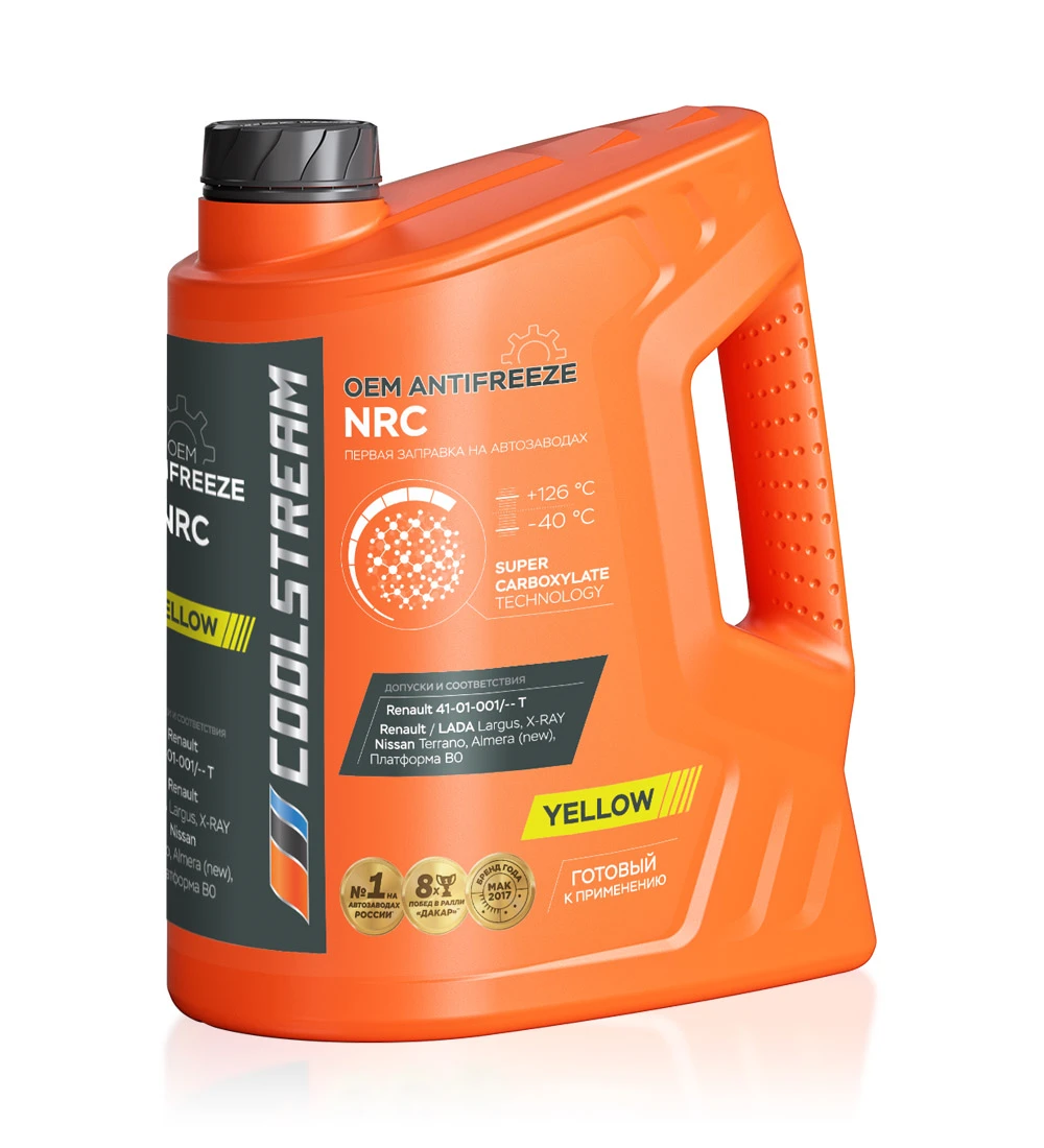 Антифриз NRC желтый 5 кг COOLSTREAM CS010402