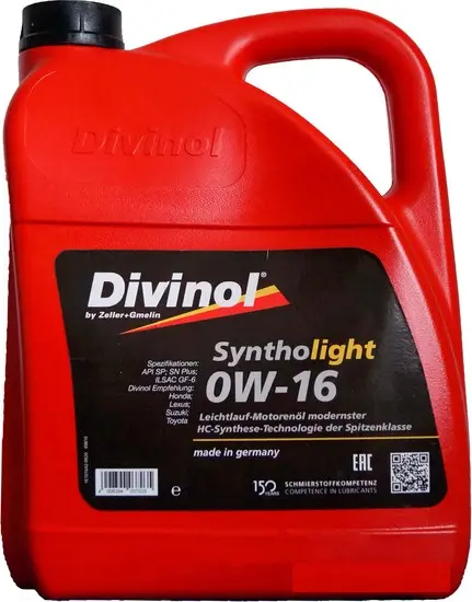 Масло моторное DIVINOL SYNTHOLIGHT 0W-16 4л 49810-K004