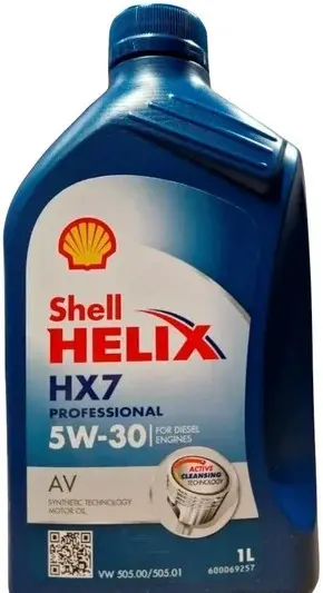 Масло моторное SHELL HX7 PROFESSIONAL 5W-30 1л SHELL 5W30 HELIX HX7 PROFESSIONAL AV/1