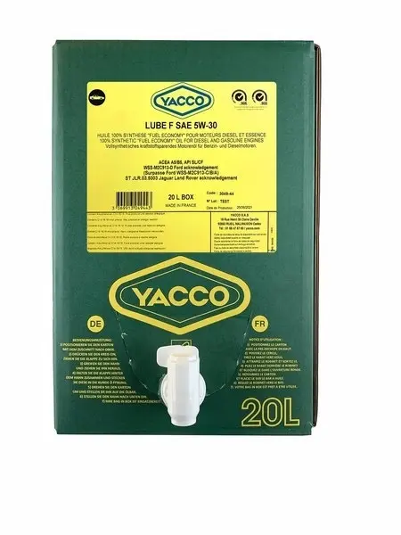 Масло моторное YACCO LUBE F 5W-30 20л YACCO 5W30 LUBE F/20