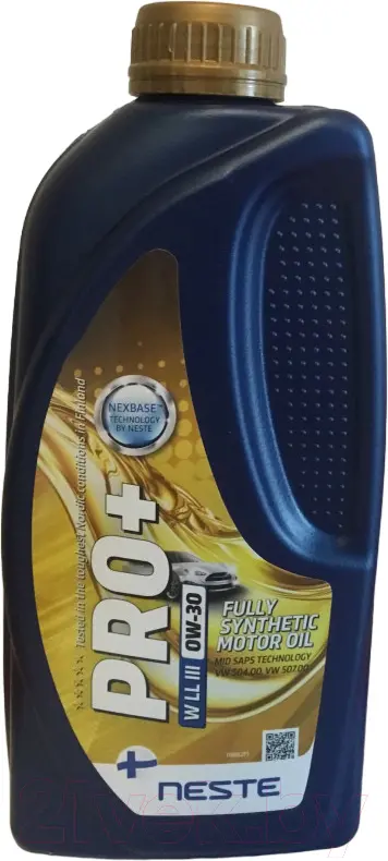 Масло моторное NESTE OIL PRO+ W LL III 0W-30 1л 118852