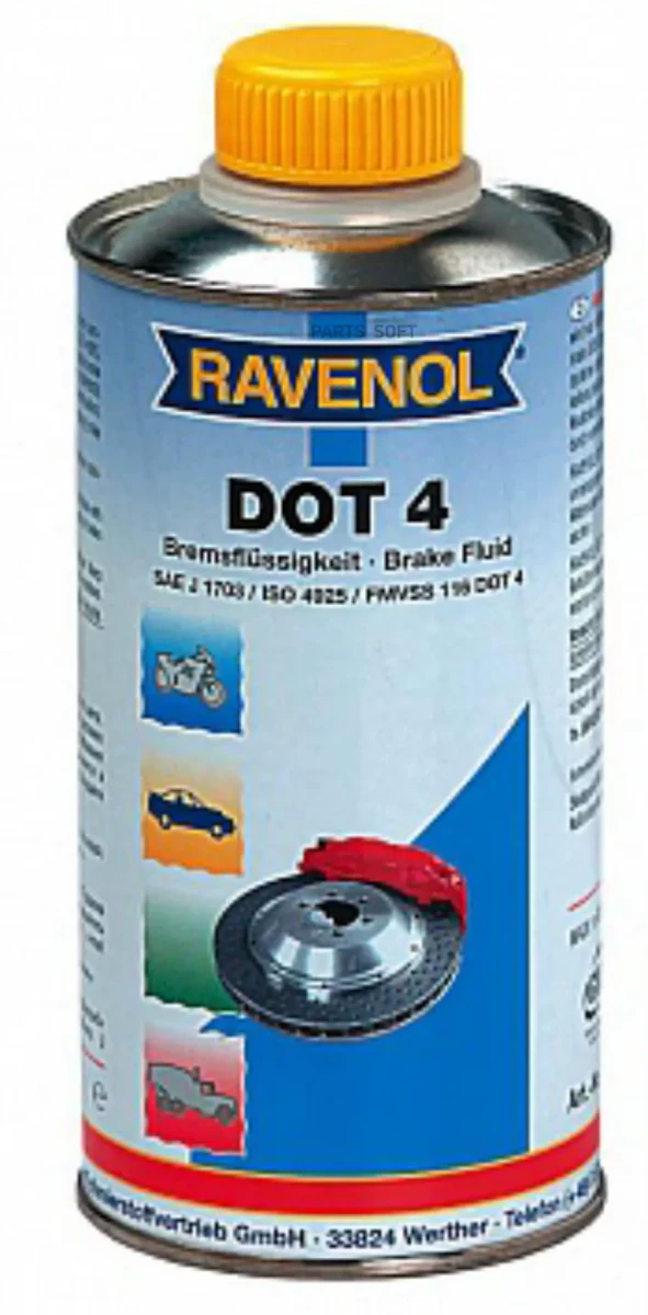 Жидкость тормозная RAVENOL DOT 4 1л 1350601-001-01-000