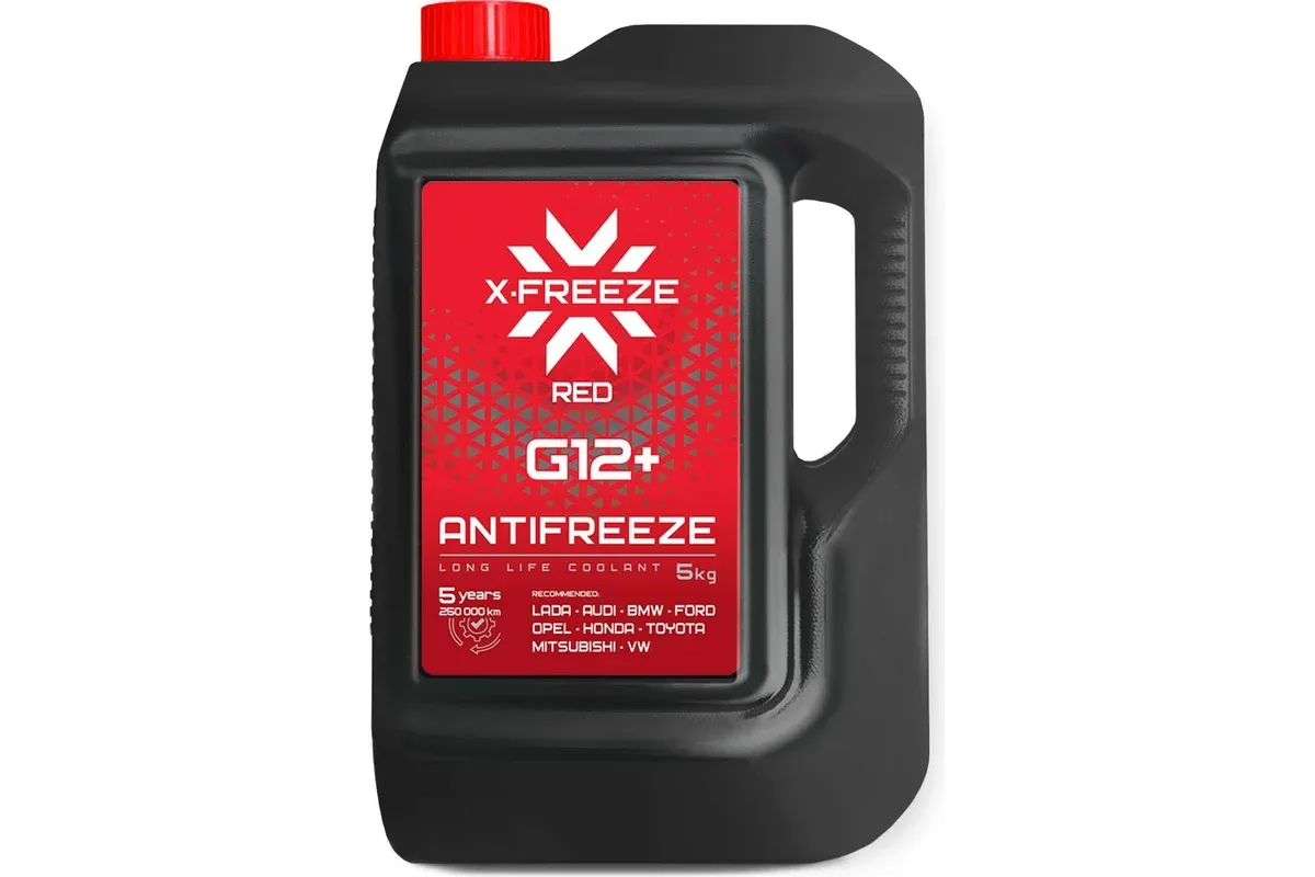 (91555) АНТИФРИЗ КРАСНЫЙ 5kg (4,4л) G12+ (ГОТОВЫЙ) Red / до -40°С X-FREEZE 430140009