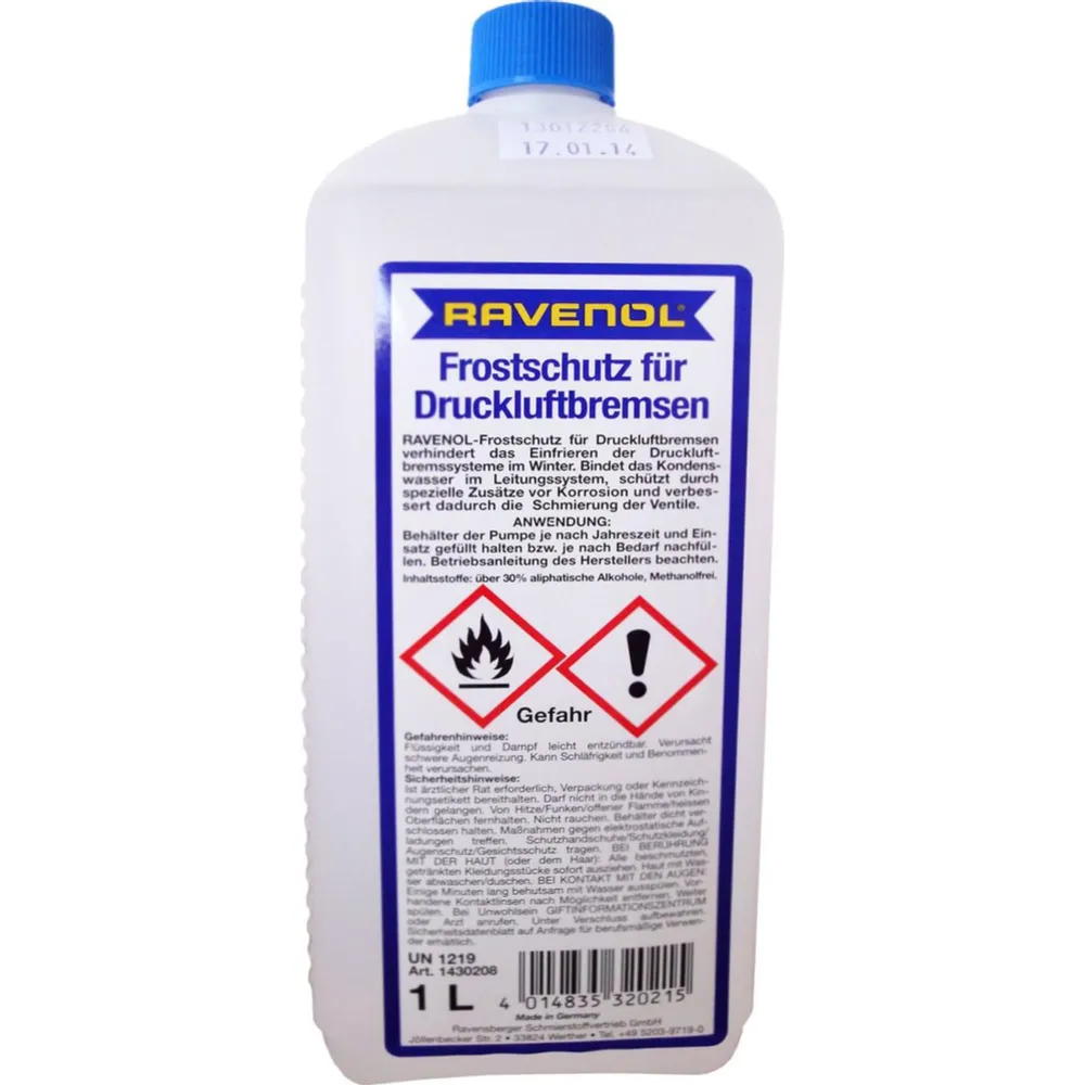 Для пневматических тормозов frostschutz fur druckluftbremsen RAVENOL 1430208-001-01-000