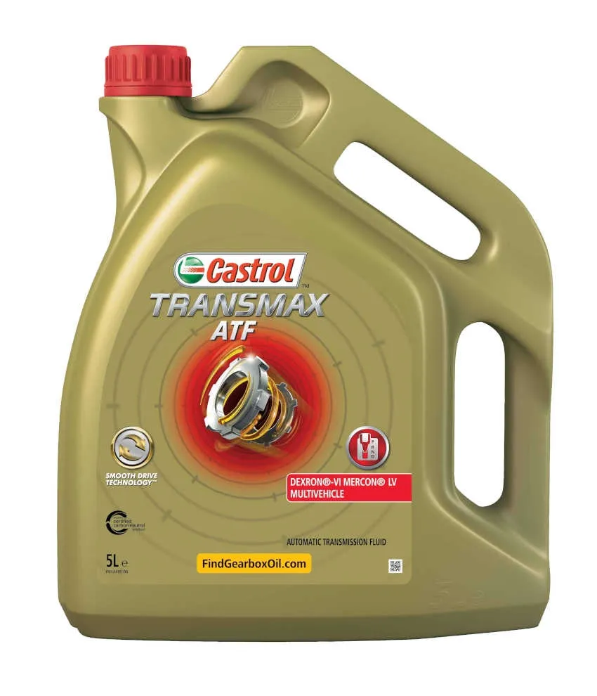 Трансмиссионное масло CASTROL TRANSMAX ATF DEXRON-VI MERCON LV MULTIVEHICLE 5л 15D978