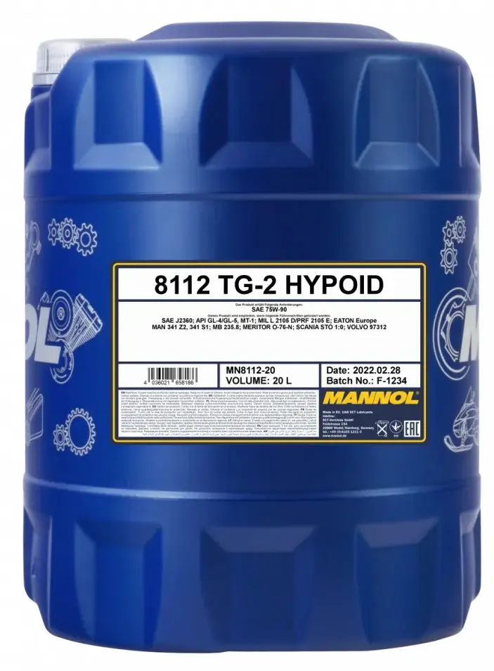 Трансмиссионное масло MANNOL 8112 TG-2 HYPOID 75W-90 20л 57524