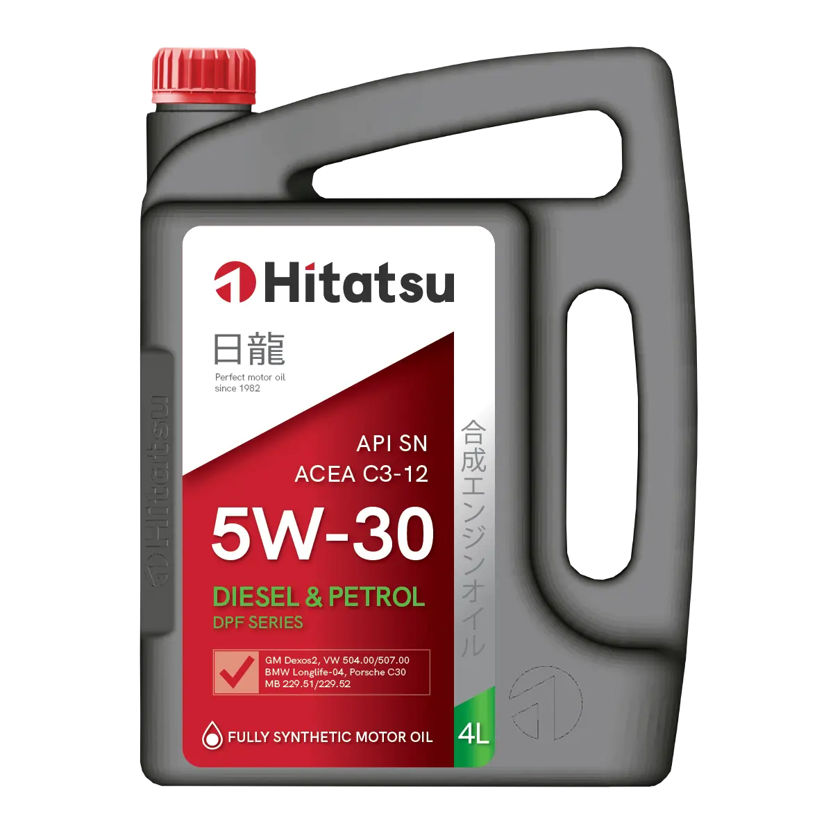 5W30 4L МАСЛО МОТОРНОЕ\API SN ACEA C3-16 229.51/229.52 LL04 504.00/507.00 Porsche C30 HITATSU 5W30H24