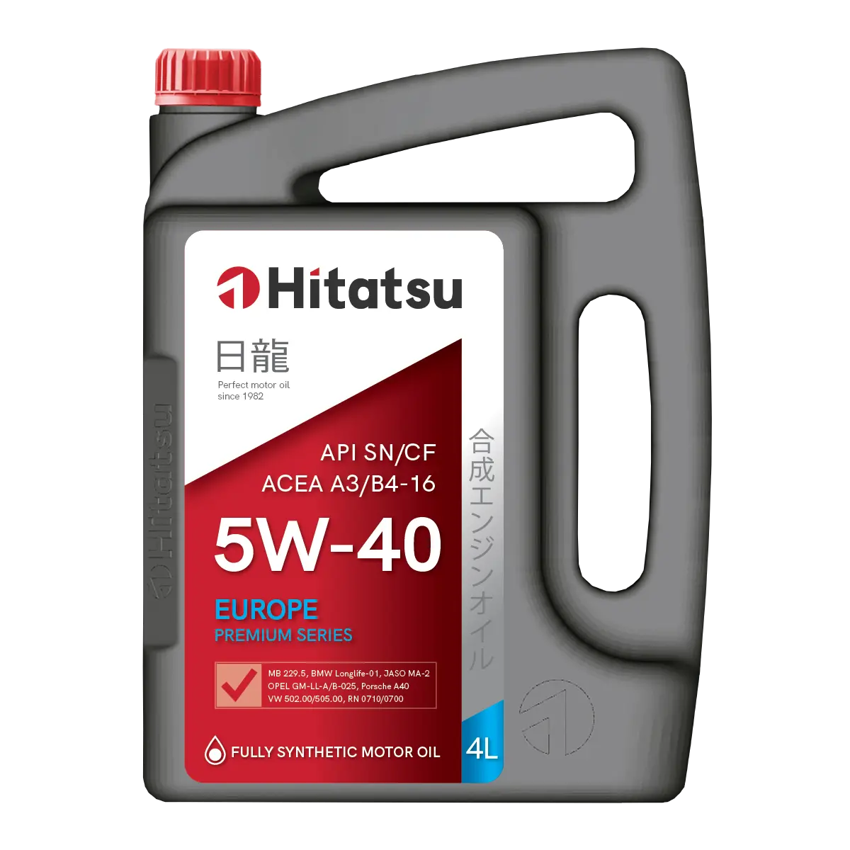 5W40 4L МАСЛО МОТОРНОЕ\ API SN/CF A3/B4-16 229.5 LL01 502.00/505.00 Porsche A40 HITATSU 5W40H14