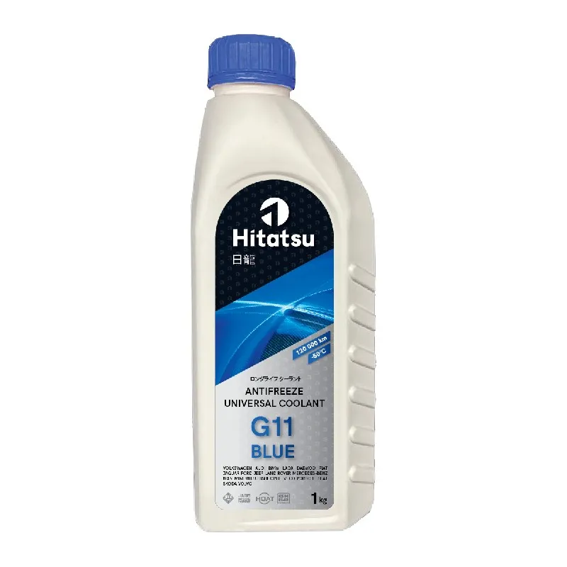 АНТИФРИЗ СИНИЙ Universal Coolant G11 BLUE 1кг готовый, (от -45 до +130 150.000км) HOAT HITATSU AFHB1