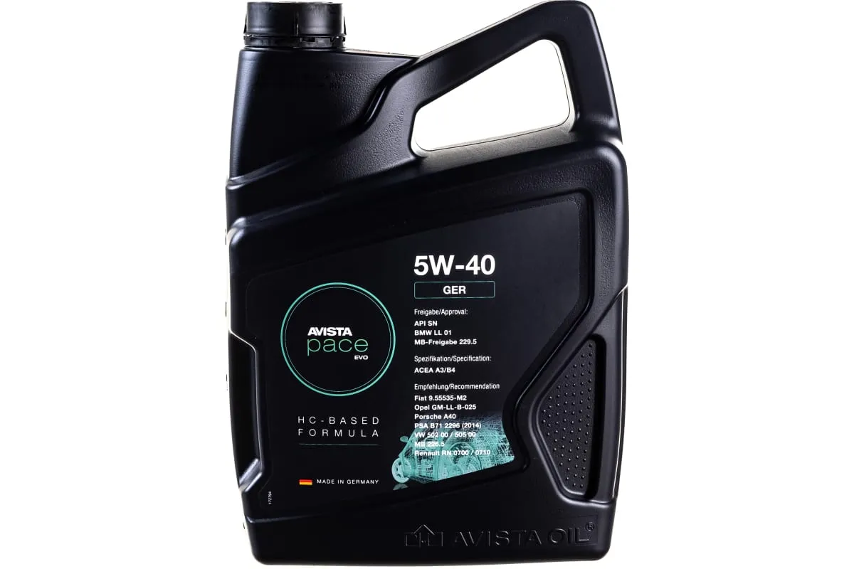 Масло моторное AVISTA PACE EVO GER л 173082