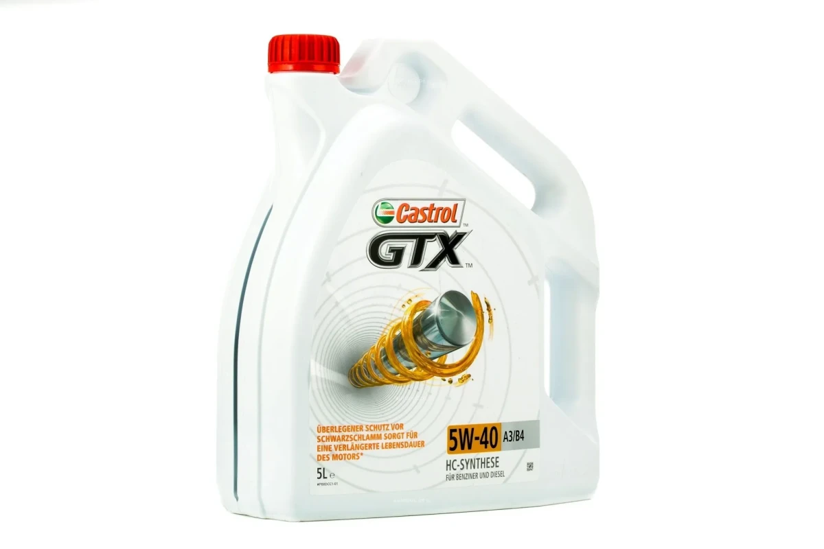 GTX 5W-40 A3/B4 5 л VW 502.00/505.00 масло моторное CASTROL 15F687
