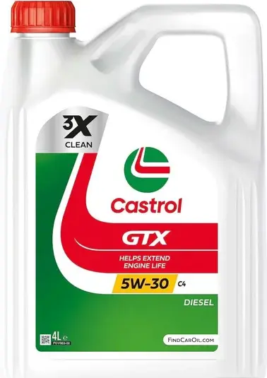 Масло моторное синтетическое 4л - для легк. авто, ACEA C4, Renault RN 0720, MB 226.51 CASTROL CASTROL 5W30 GTX C4/4