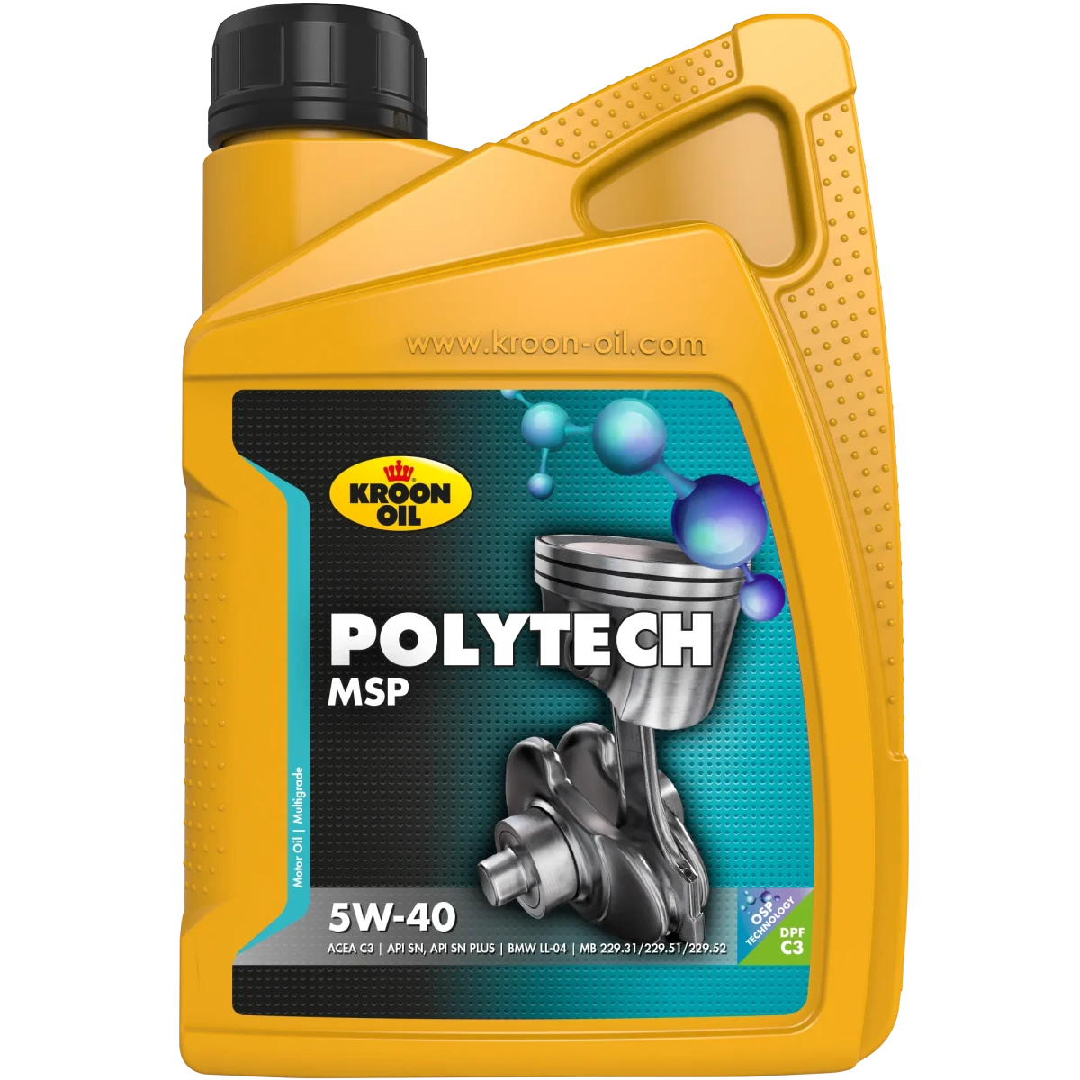Масло моторное POLY TECH MSP 5W-40 1L ( ) KROON OIL 37336