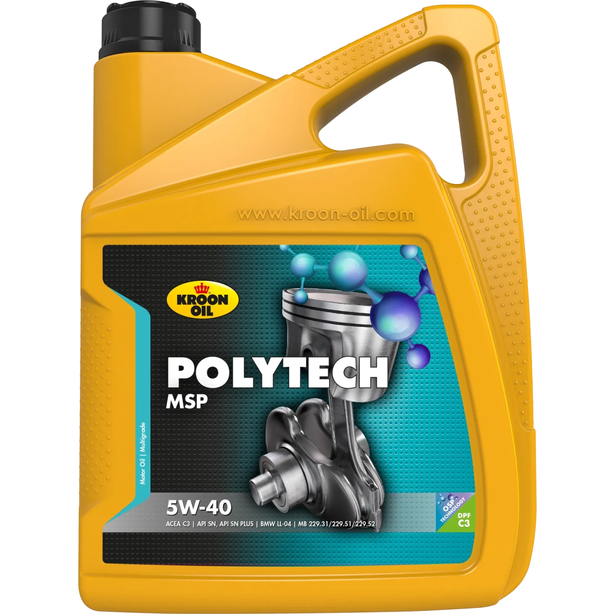 Масло моторное POLY TECH MSP 5W-40 5L ( 37337) KROON OIL 37337