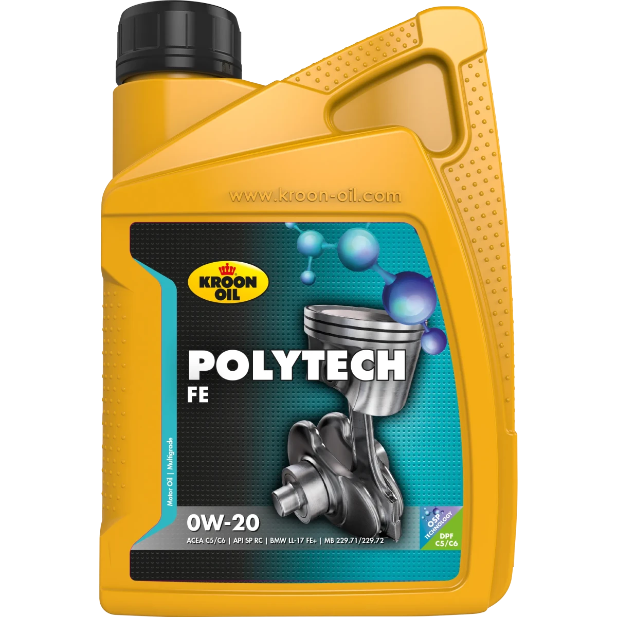 Масло моторное POLY TECH FE 0W-20 1L ( 37568) KROON OIL 37568