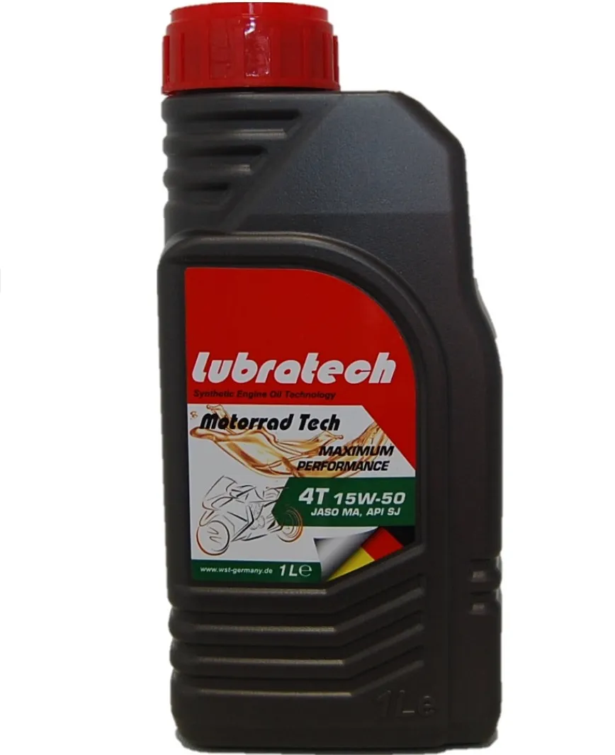 Масло моторное минеральное 1л - для 4-тактных двигателей мототехники API SN, JASO MA LUBRATECH LUBRATECH 15W50 MOTORRAD TECH 4T/1