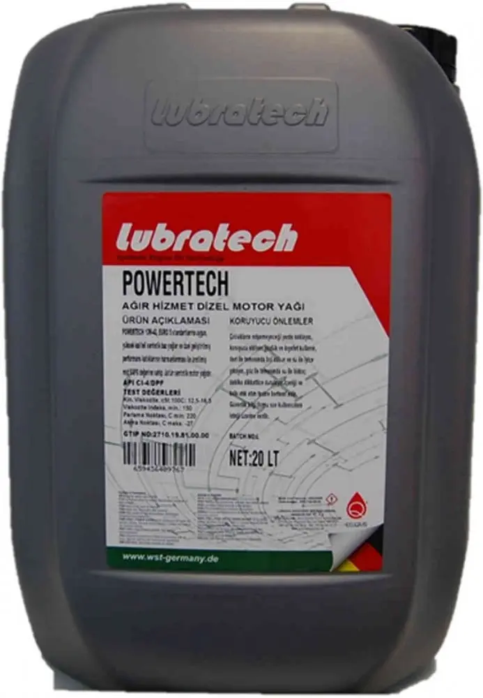 Масло моторное синтетическое 20л - рекомендуется для ДВС Euro IV/V с DPF, API CJ-4, ACEA E6/E7/E9, Volvo VDS-4, MAN 3477/3677, Renault RLD-3, DTFR 15C110, MTU Type 3.1, MB 228.1 LUBRATECH LUBRATECH 5W30 POWERTECH/20