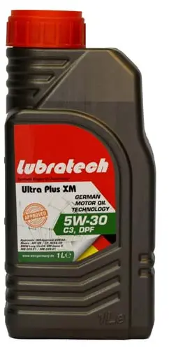 Масло моторное синтетическое 1л - API SN/CF, ACEA C3, MB 229.52/229.51/MB 229.31 , BMW LL-04, GM Dexos 2 LUBRATECH LUBRATECH 5W30 ULTRA PLUS XM/1