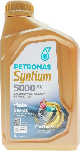 1L NEW Масло моторное Syntium 5000 AV 5W30 API SP ACEA C3 VW 504.00/507.00 MB-Approval 229.51 MB 22 PETRONAS 70950E18EU