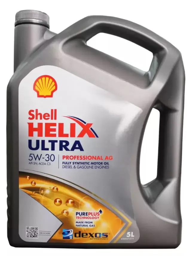 Масло моторное синтетическое 5л - API SN, ACEA C3, GM dexos2, Opel OV 040 1547- D30 SHELL SHELL 5W30 HELIX ULTRA PROFESSIONAL AG/5
