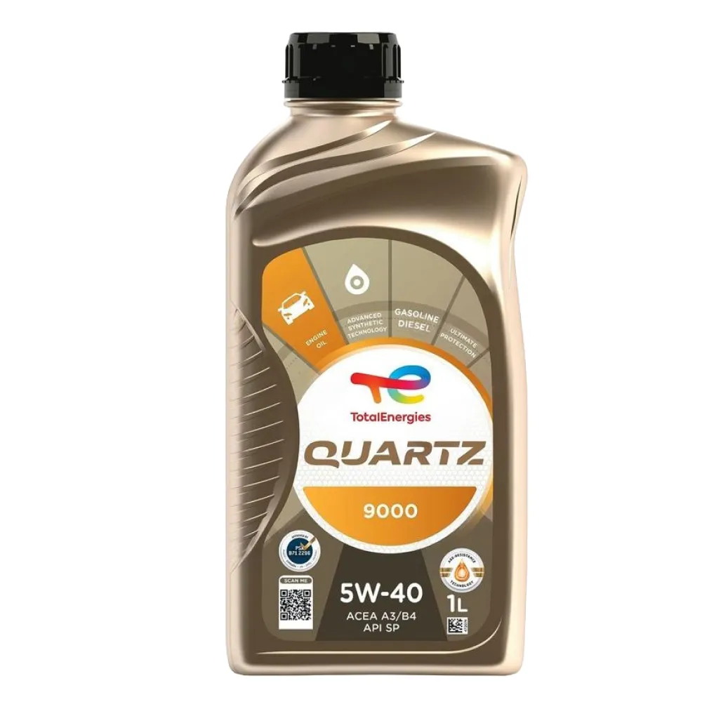 QUARTZ 9000 5W40 ACEA А3/B4 API SP/CF 1 л масло моторное (213764 made in France) TOTAL 229707