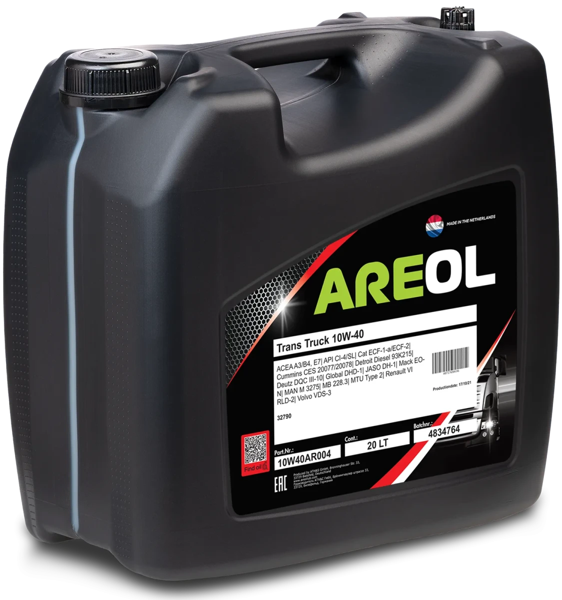 Изображение Масло моторное AREOL 10W-40 20л 10W40AR004 Масло моторное AREOL 10W-40 20л 10W40AR004