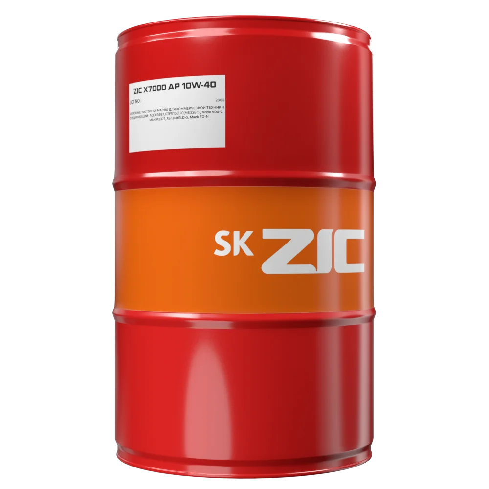 Изображение Масло моторное ZIC X7000 10W-40 200л 202606 Масло моторное ZIC X7000 10W-40 200л 202606
