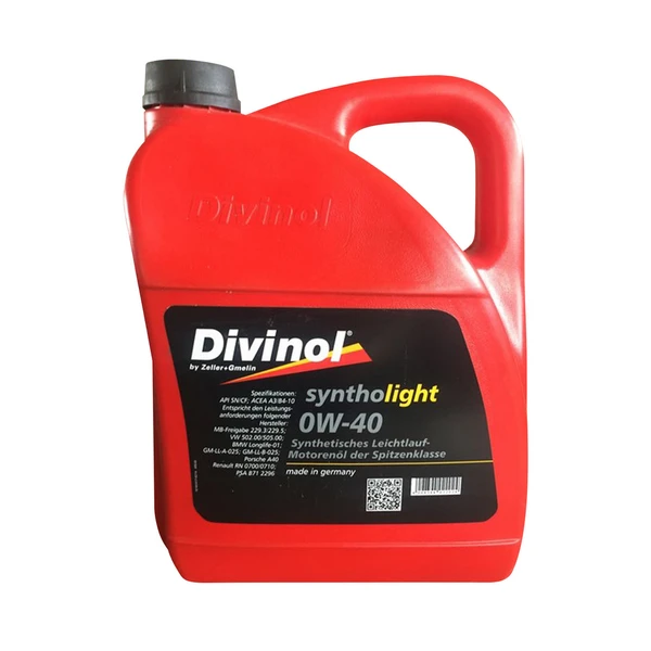 Масло моторное DIVINOL SYNTHOLIGHT 0W-40 5л 49530-K007