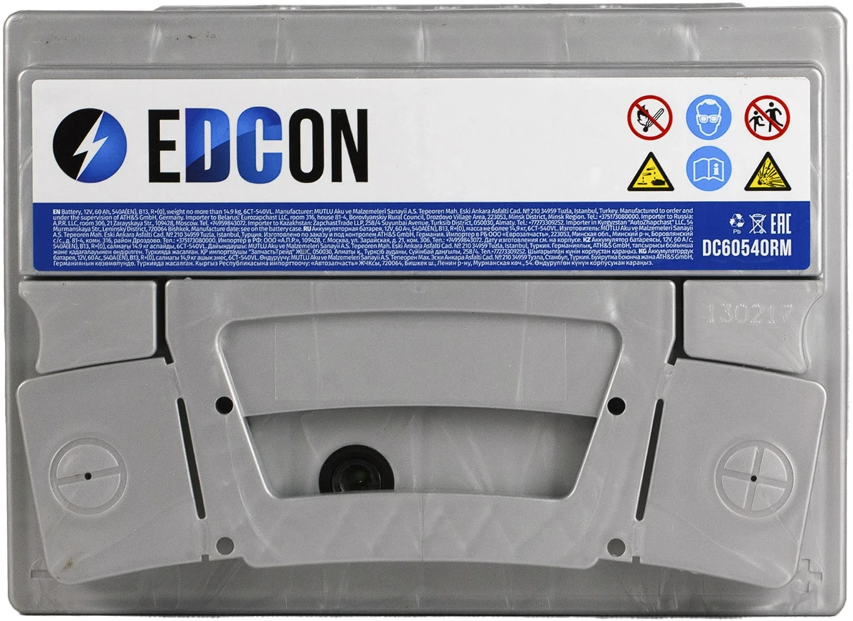 Изображение Аккумулятор 60 ач 540 а 242x175x190 мм 0 (-+) обратная EDCON DC60540RM Аккумулятор 60 ач 540 а 242x175x190 мм 0 (-+) обратная EDCON DC60540RM